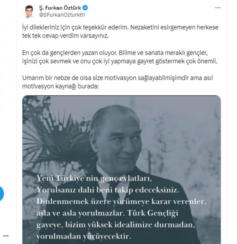 4 milyar yıllık yaşam sırrını Atatürk'ün izinde çözen Türk: Furkan Öztürk