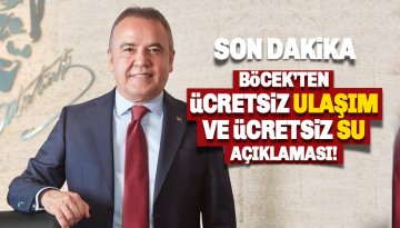 Son dakika: Böcek'ten 'Ücretsiz Ulaşım ve Su' açıklaması