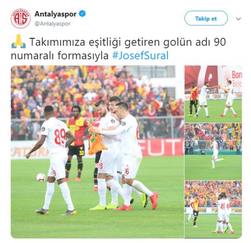 Antalyaspor'un golü Josef Sural'a yazıldı: İşte Duygulandıran Anlar