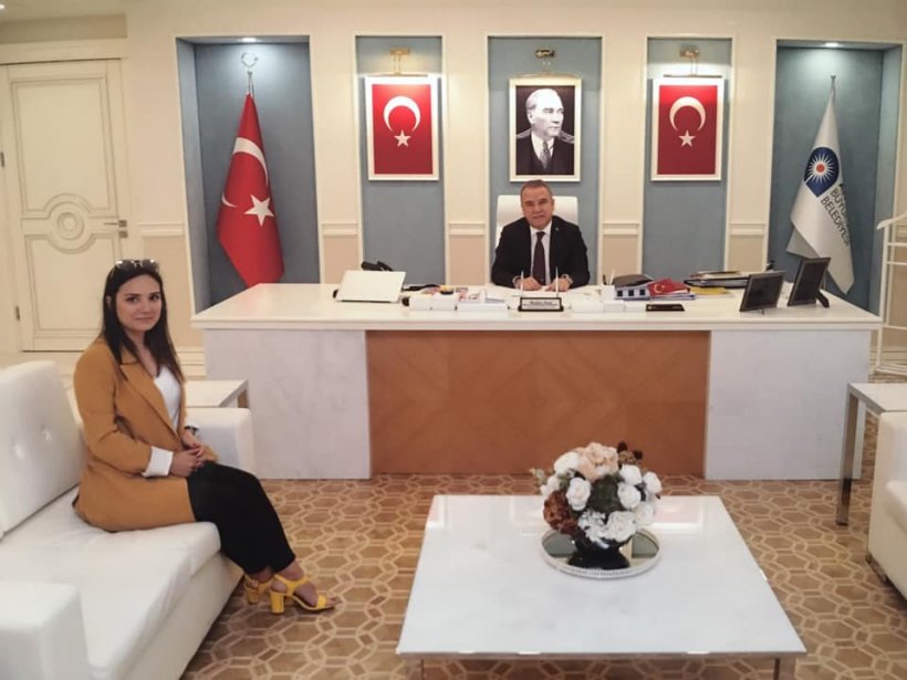 Pınar Vural, Başkan Muhittin Böcek'i ziyaret etti