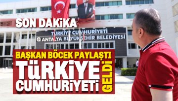 Antalya'ya kocaman 'TC' geldi