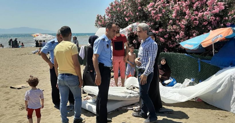 Mudanya'da Belediyesi Suriyelilerin Sahil İşgaline Son Verdi:
