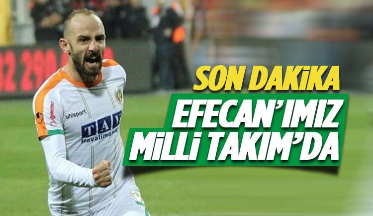 Alanyaspor'dan Efecan Karaca Milli Takım kadrosunda