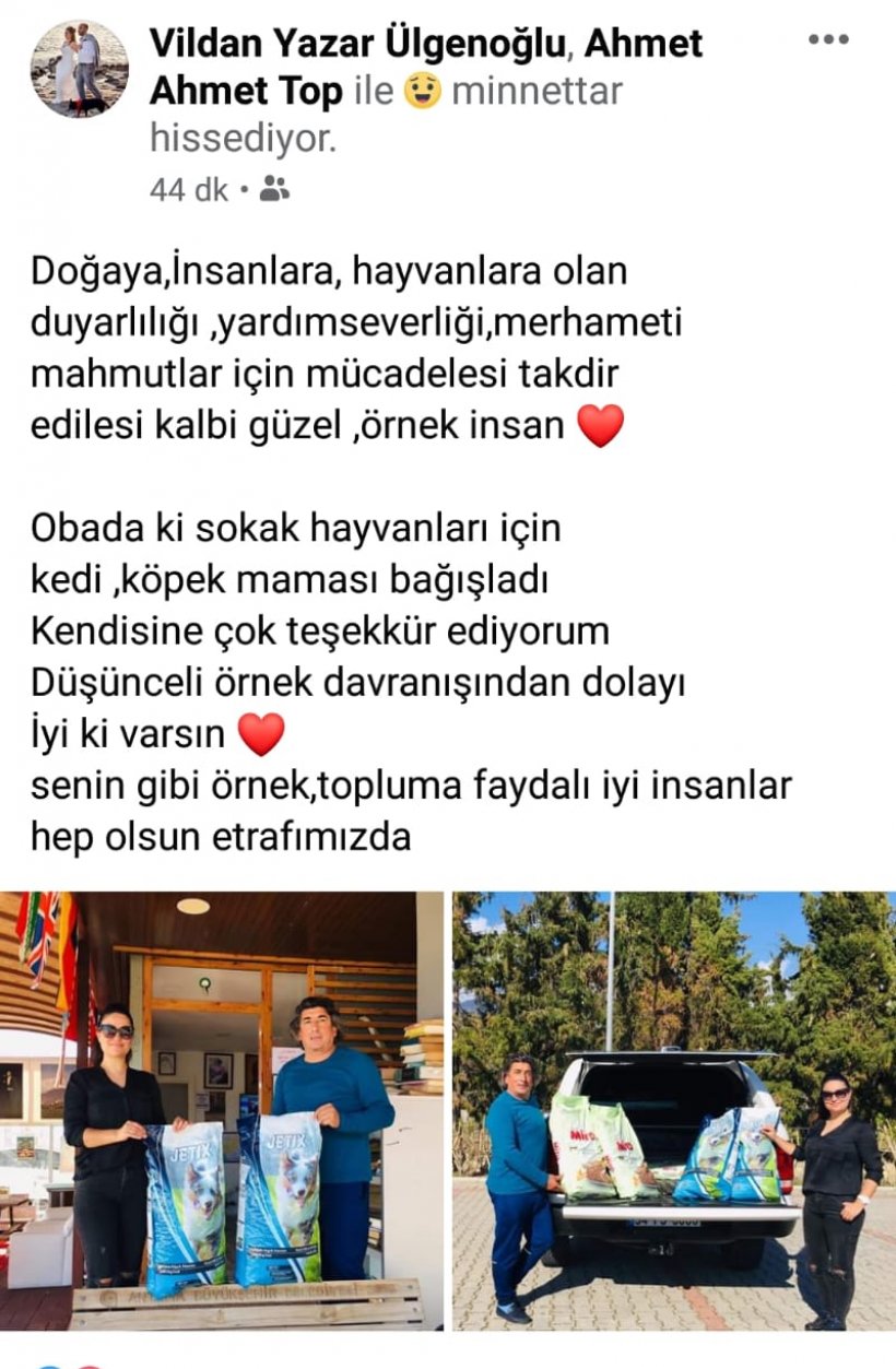 Muhtar Ahmet Top'dan örnek davranış