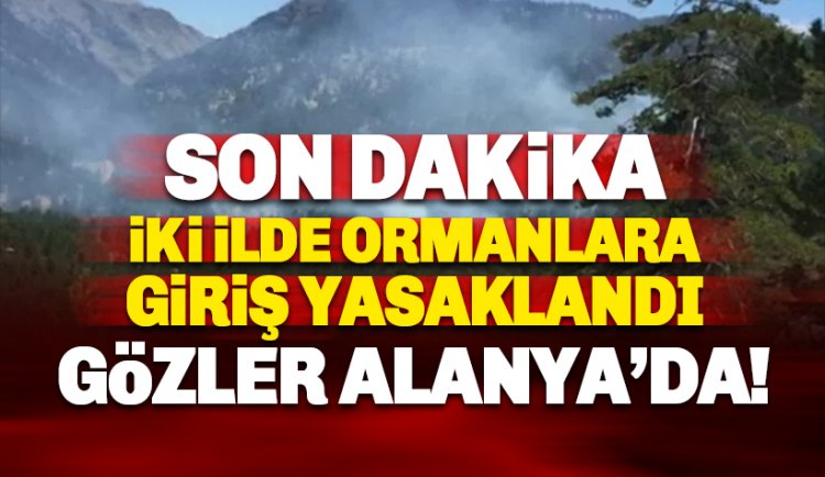 İki ilde ve KKTC'de ormanlara girişler yasaklandı: Gözler Alanya ve çevresinde