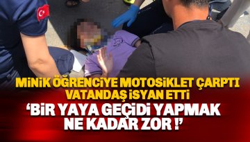 Minik çocuğa motosiklet çarptı Esnaf isyan etti: Artık yeter