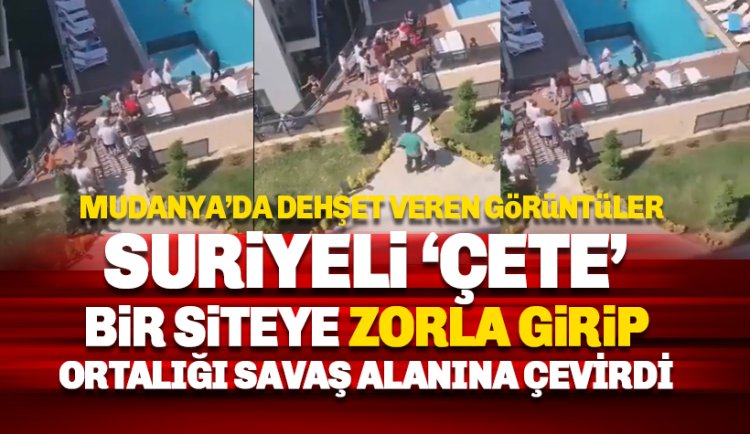 Mudanya'da Suriyeli 'çete' bir siteyi basıp ortalığı savaş alanına çevirdi