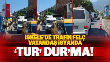 Alanya İskele Caddesi'de Tur Teknesi ve Tur Otobüsü isyanı..