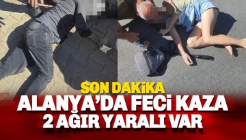Son dakika: Oba'da feci kaza: Araç yayalara çarparak bir işyerine girdi