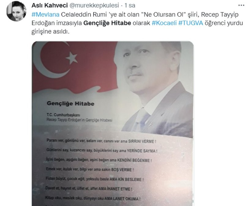 Duvara Erdoğan'ın 'Geçliğe Hitabesi'sini astılar! O Hitabe ise çalıntı çıktı