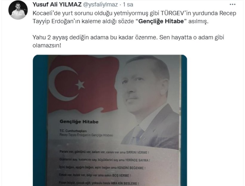 Duvara Erdoğan'ın 'Geçliğe Hitabesi'sini astılar! O Hitabe ise çalıntı çıktı