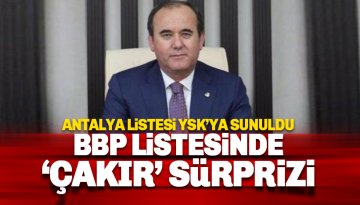 BBP Partisi Antalya Listesi'nde Alaattin Çakır sürprizi