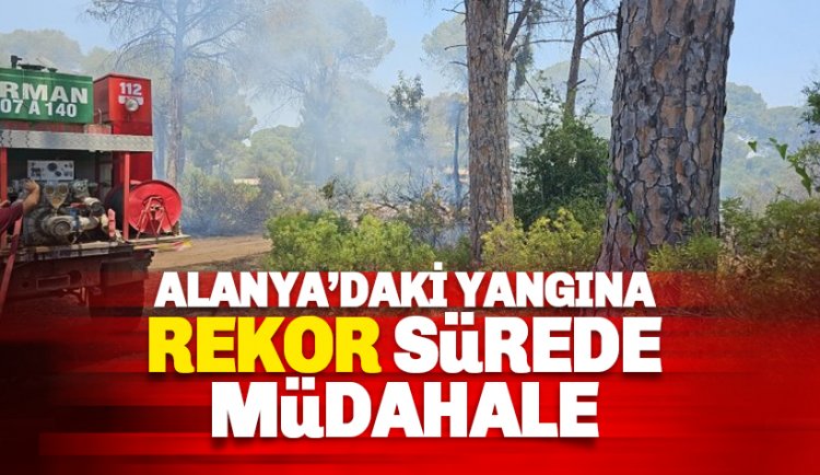 Tepe Mahallesi'ndeki yangına rekor sürede müdahale