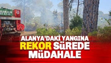 Tepe Mahallesi'ndeki yangına rekor sürede müdahale