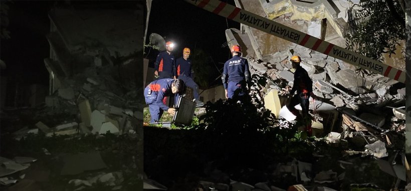 Son dakika: Alanya'da 4 katlı bina çöktü
