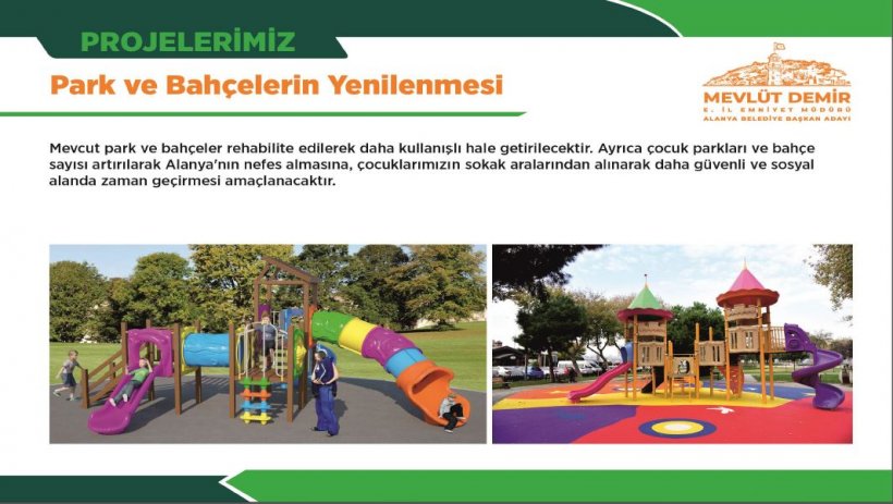 Alanya Belediye Başkan Adayı Demir projeleri açıkladı