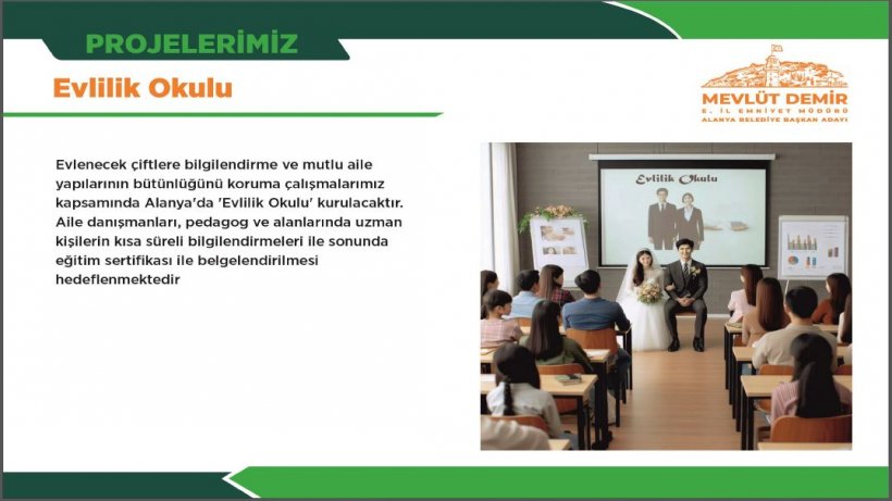 Alanya Belediye Başkan Adayı Demir projeleri açıkladı