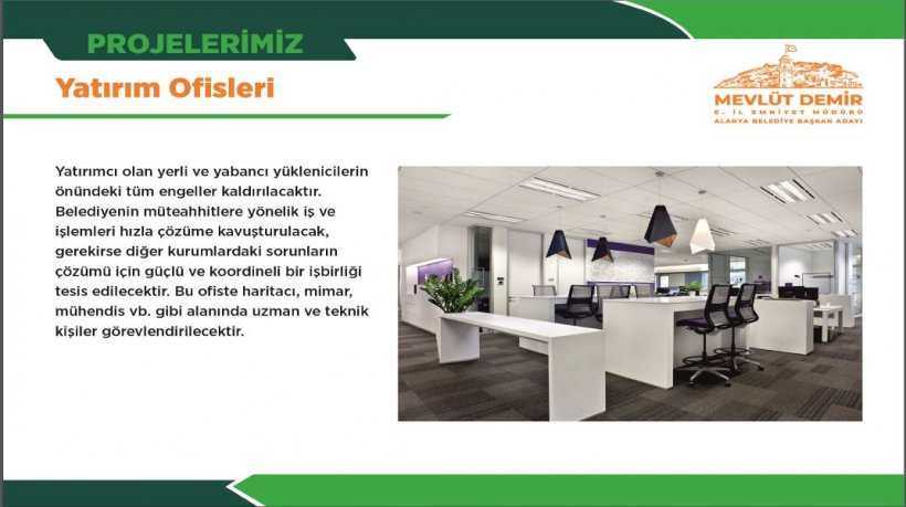 Alanya Belediye Başkan Adayı Demir projeleri açıkladı
