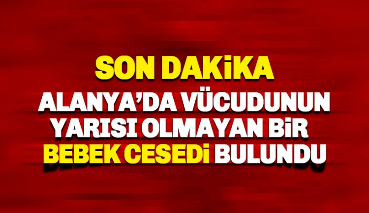 Alanya'da vücudunun yarısı olmayan bir çocuk cesedi bulundu