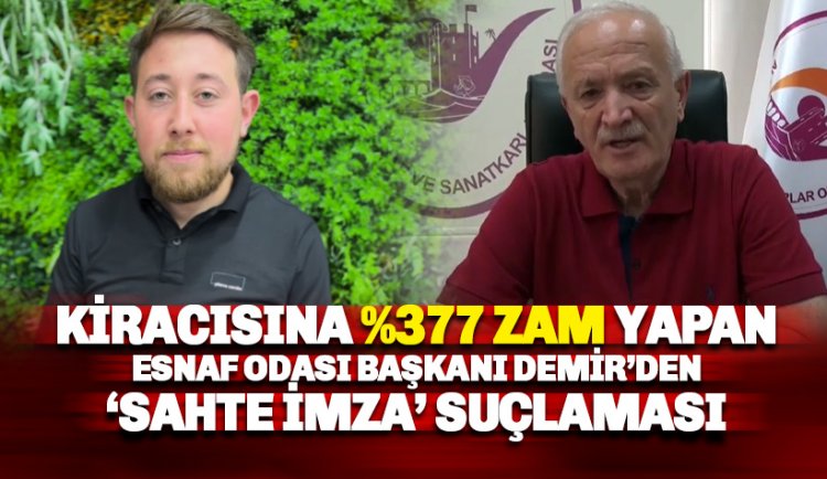 Esnaf Odası Başkanı Nuri Demir'den kiracısına 'sahte imza' suçlaması