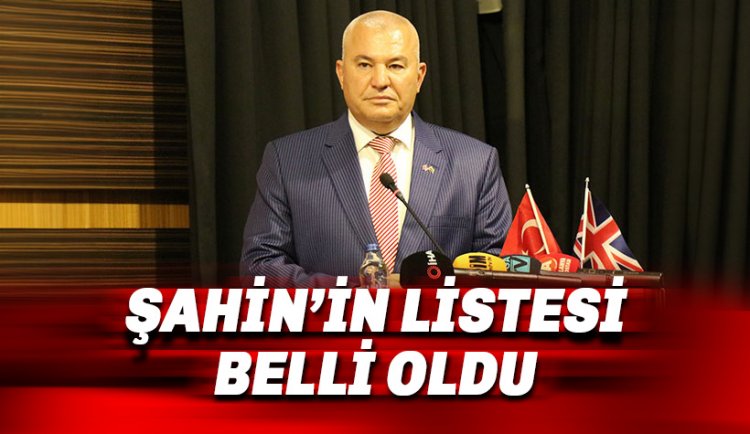 Mehmet Şahin'in listesi belli oldu