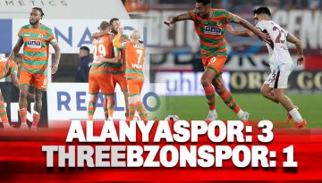 Maç Sonucu:  Alanyaspor 3 - 1 Trabzonspor