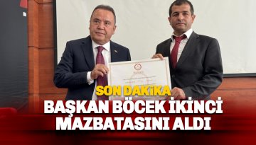 Antalya Büyükşehir Belediye Başkanı Muhittin Böcek Mazbatasını Aldı