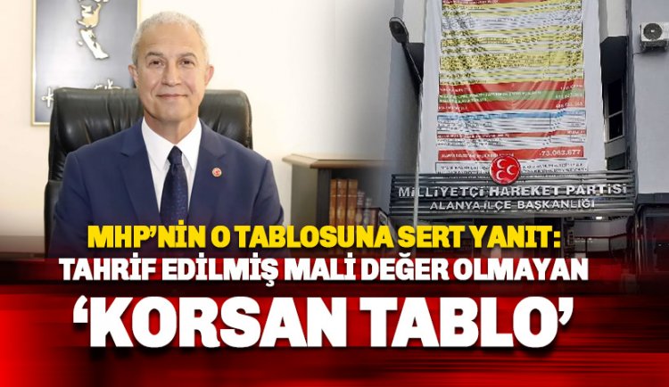 Yeni Açıklama: Asılan o tablo tahrif edilmiş, mali değeri olmayan korsan bir tablodur