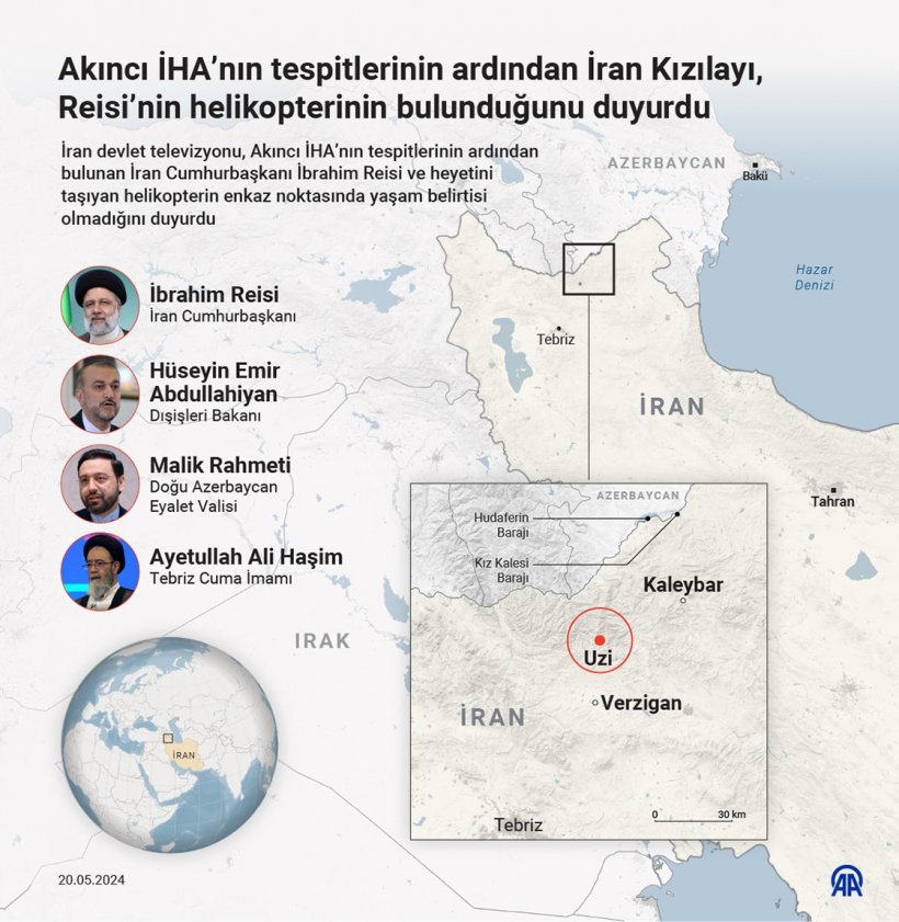 Helikopterin enkazına ulaşıldı! İran'da rejim lideri Reisi öldü