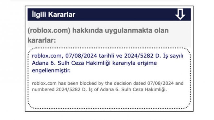 Roblox'a da erişim engeli getirildi