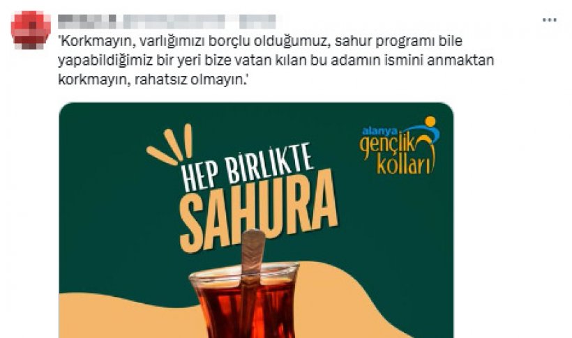 Alanya AK Parti Gençlik Kolları'nın 'Atatürk' rahatsızlığı