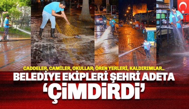 Alanya Belediyesi şehir genelinde bayram temizliği yaptı