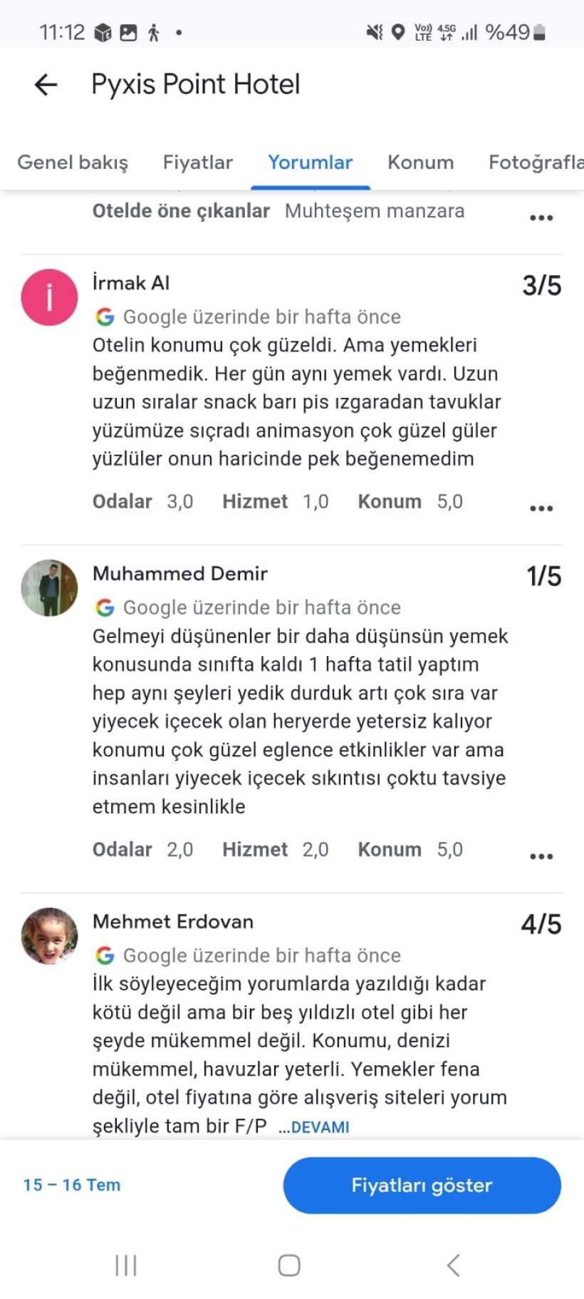 'Her şey Dahil' dediler aç bırakıldık. Su bile vermediler