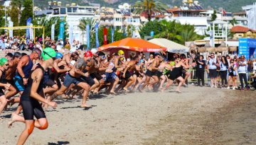 Alanya'da 34. Triatlon, Halk Triatlonu ile start aldı