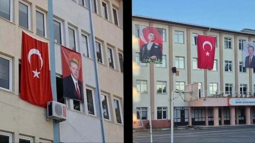 Tepki yağıyor: Milli Bayramlarda Erdoğan posteri zorunluluğu