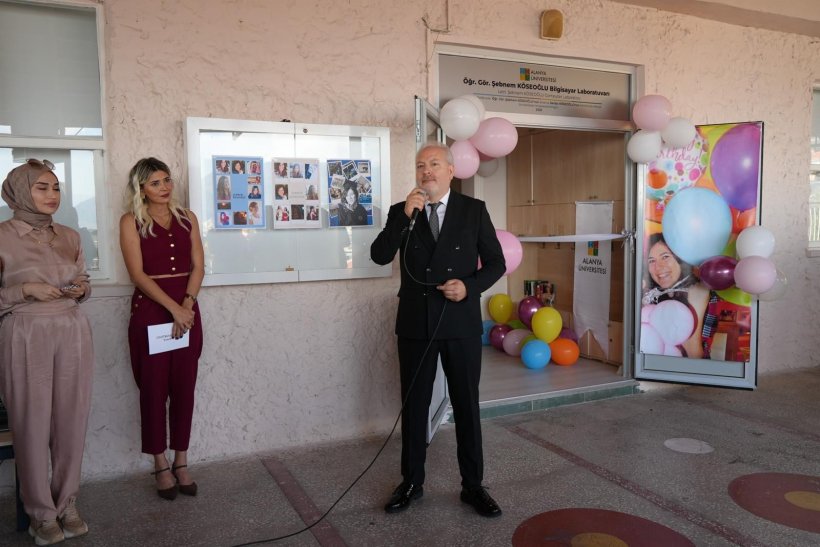 Alanya Üniversitesi’nde Bilgisayar Laboratuvarına Şebnem Köseoğlu’nun adı verildi