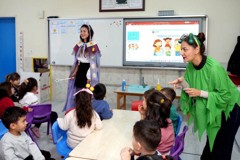 Alanya Belediyesi'sinden miniklere hijyen eğitimi