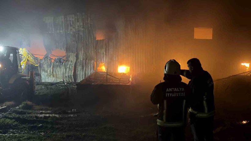 Yaklaşık 150 milyonluk zarar var: Alanya'da dev depo alevlere teslim oldu