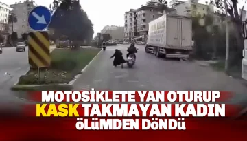 Mahmutlar'da Yürekleri Ağza Getiren Kaza: Kasksız ve Yan Oturan Yolcu Ölümden Döndü!