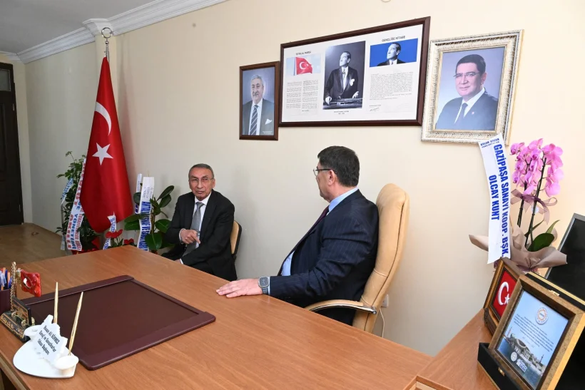 Gazipaşa ESOB&rsquo;da G&uuml;ven Tazeleyen S&ouml;nmez&rsquo;e Hayırlı Olsun Ziyareti