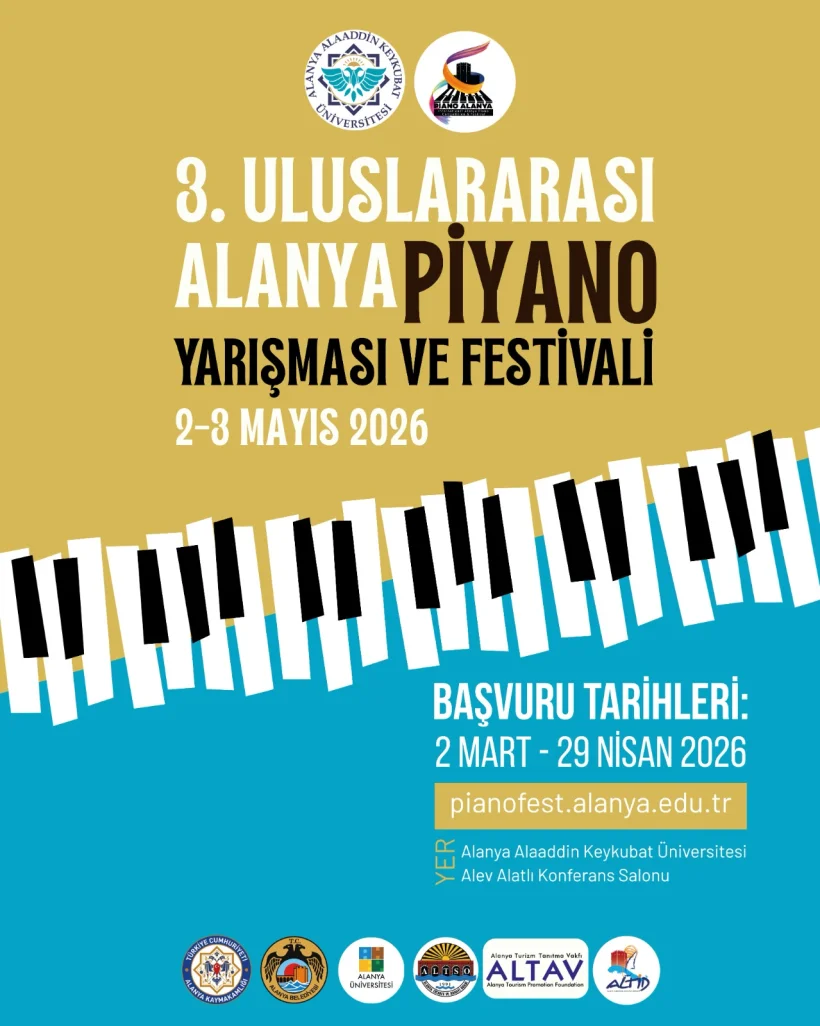 3. Uluslararası Alanya Piyano Yarışması ve Festivali için başvurular başladı