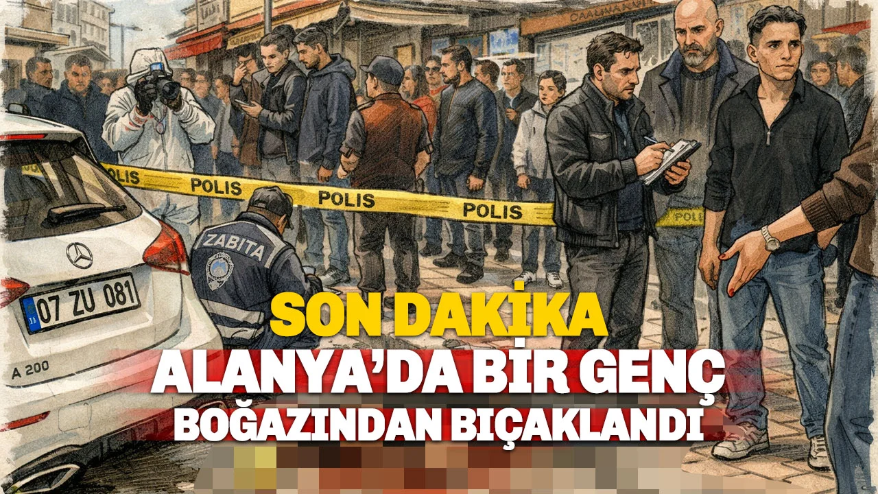 Alanya’da Kanlı Kavga: Boğazından Bıçaklanan Genci Polis Hastaneye Yetiştirdi!