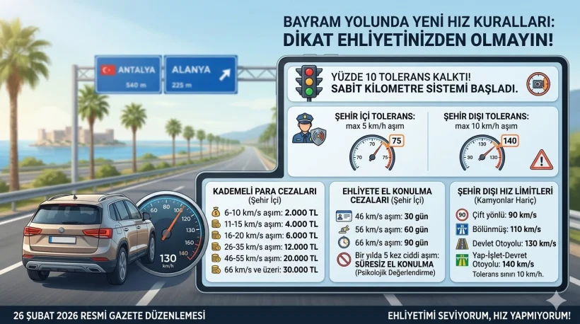 Hız Sınırında 'Tolerans' Dönemi Bitti: Artık Kilometre Hesabı Var!