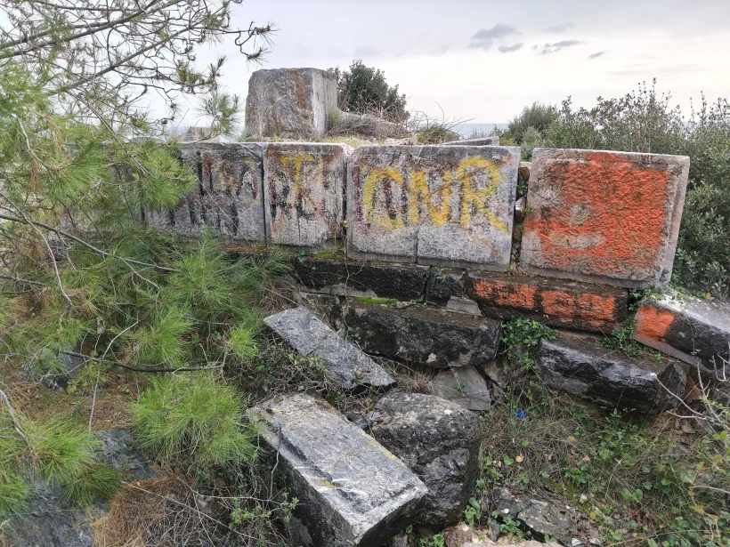 1800 Yıllık Aytap Antik Kenti'ne Boyalı Vandalizm