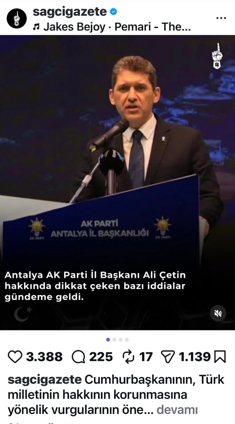 Ak Parti İl Başkanına 6 TL, Vatandaşa 833 TL!