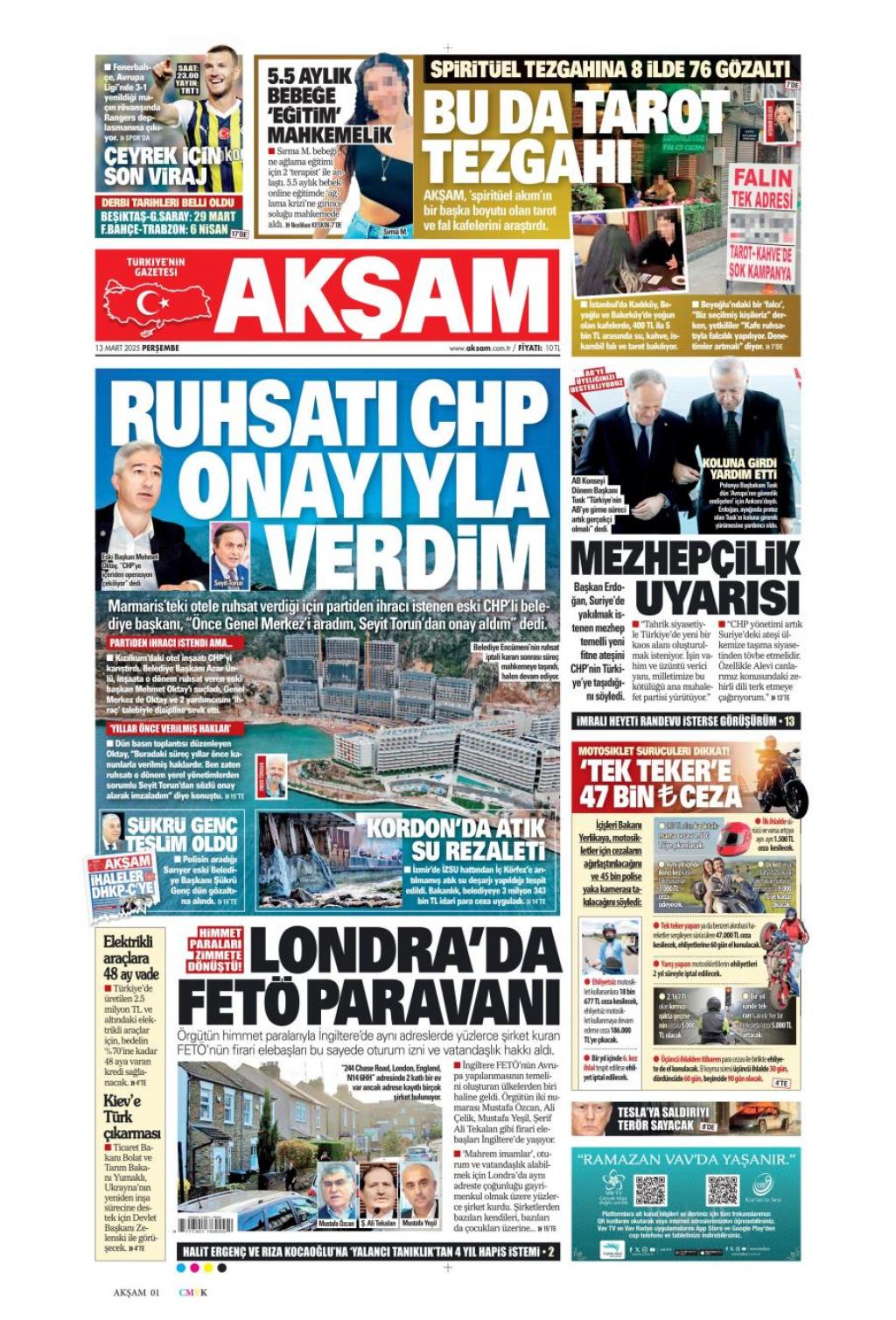 Akşam Gazetesi Manşetleri