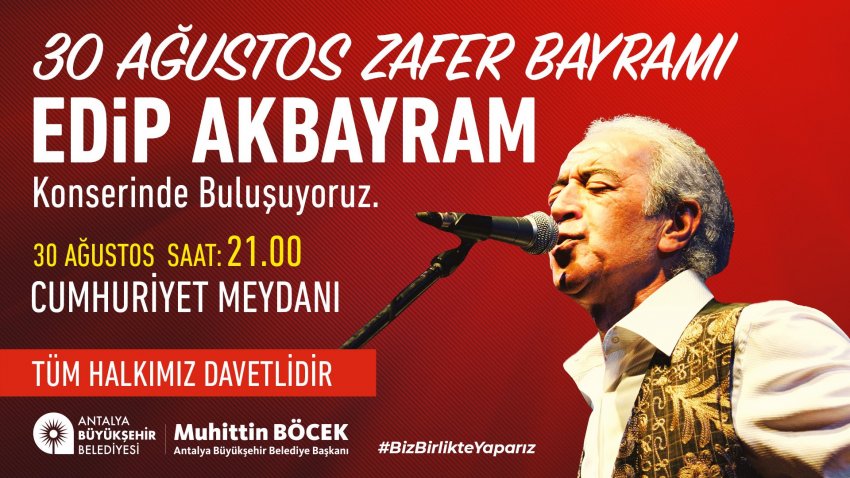 Antalya'da 30 Ağustos Zafer Bayramı coşkuyla kutlanıyor