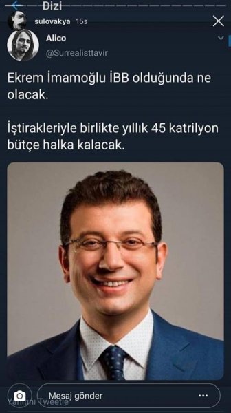 İmamoğlu İBB Başkanı Olduğunda Ne Olaca? İşte Alico'nun o paylaşımları