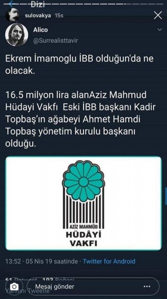 İmamoğlu İBB Başkanı Olduğunda Ne Olaca? İşte Alico'nun o paylaşımları